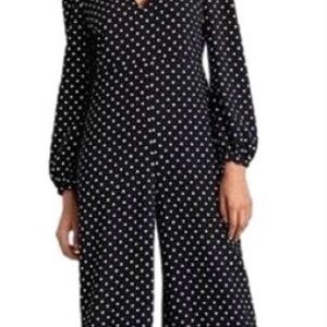 Women's Black Polka Dot Jumpsuit